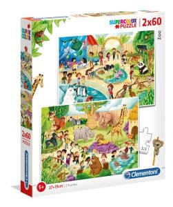 Clementoni Puzzle 2x60 Zoo